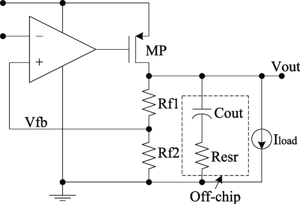 LDO Regulator Circuit Architecture with Feedback Network and Output Capacitor